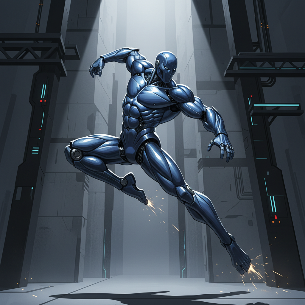 Boston Dynamics Atlas ヒューマノイドロボットのイメージイラスト